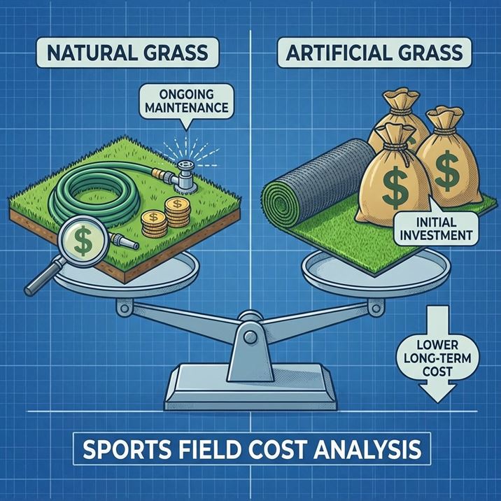 آنالیز هزینه-فایده: چمن طبیعی یا مصنوعی برای باشگاه‌داران؟